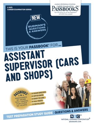 cover image of Assistant Supervisor (Cars and Shops)
